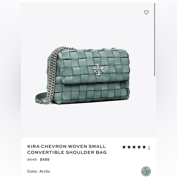 Tory Burch KIRA CHEVRON WOVEN SMALL CONVERTIBLE SHOULDER BAG - Picture 15 of 15